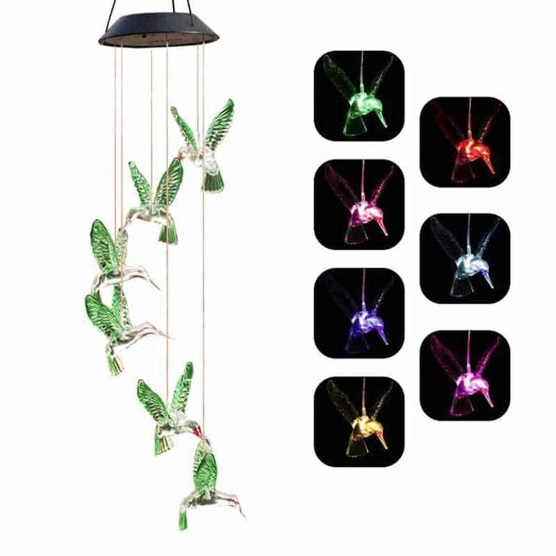 Color-Changing Hummingbird Wind Chime