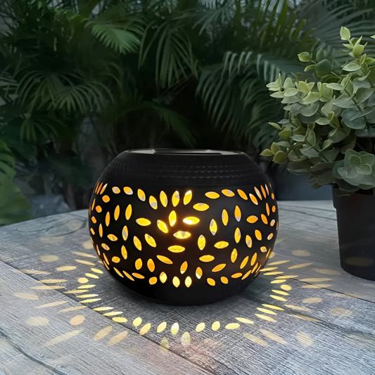 LUMINAIRE – Elegant Solar Garden Lamp with Dotted Design