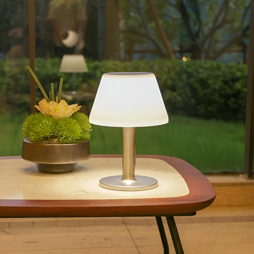 LUMINAIRE – Chic Solar Table Lamp for Outdoors