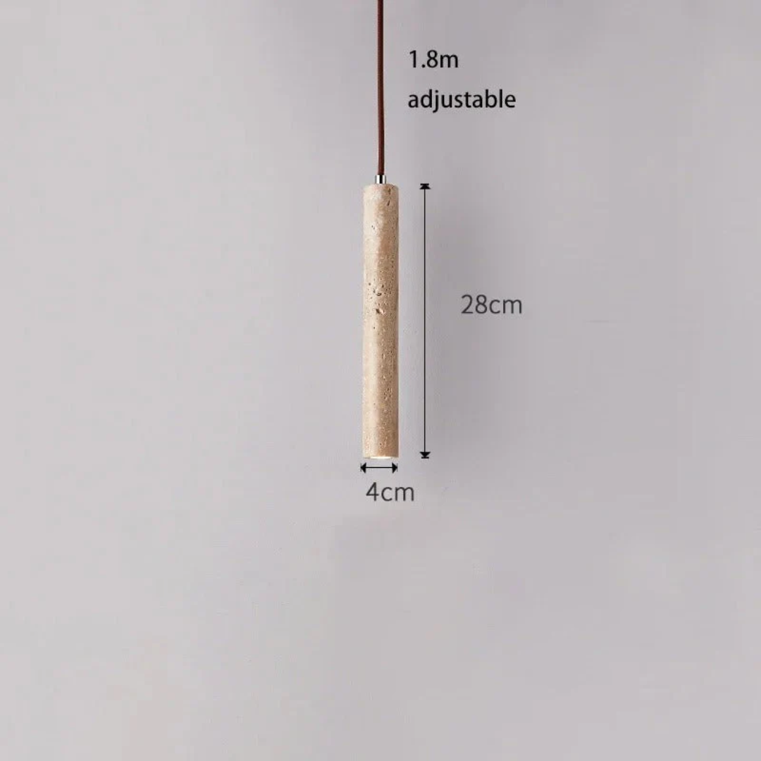 LUMINAIRE – Elegant Travertine LED Chandelier