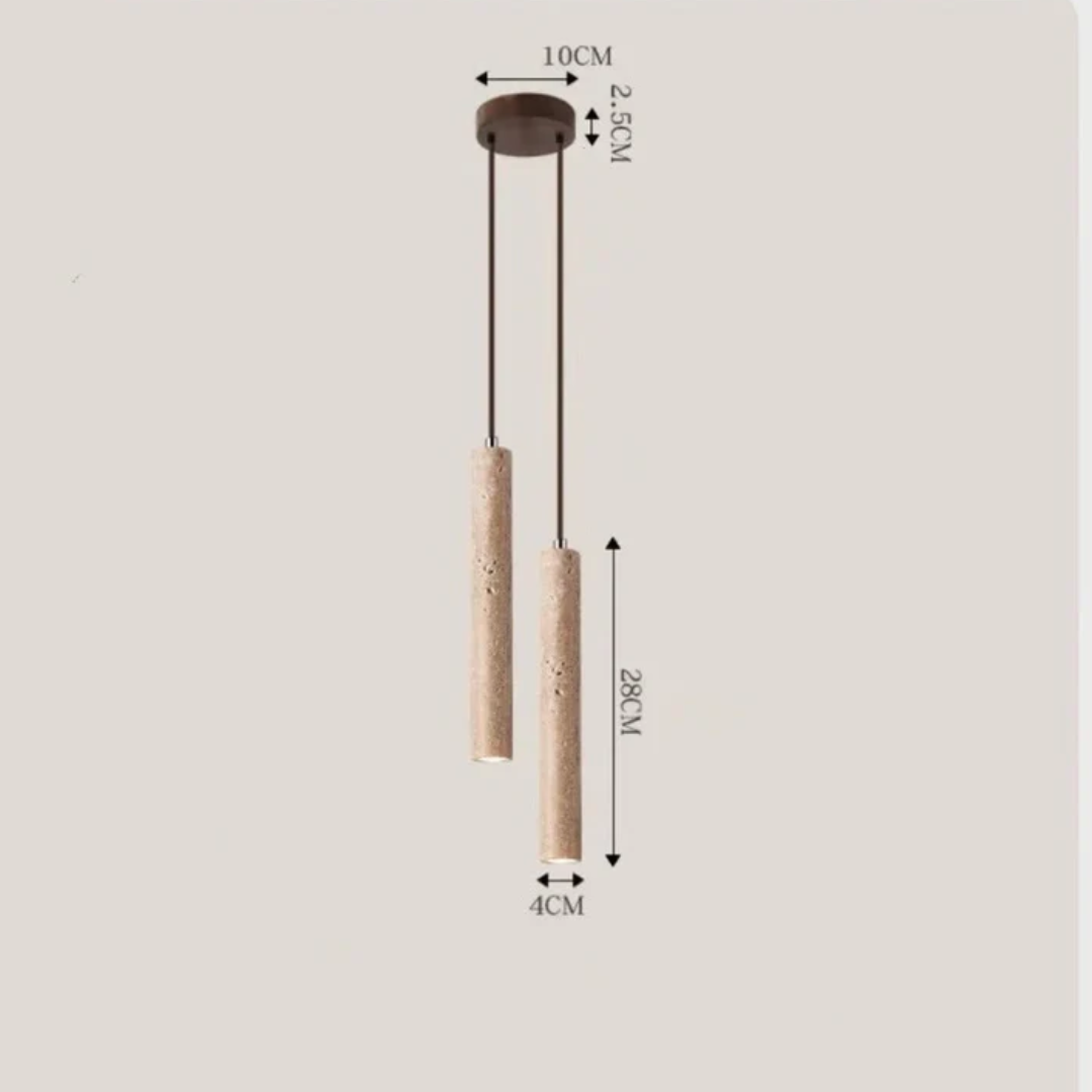 LUMINAIRE – Elegant Travertine LED Chandelier