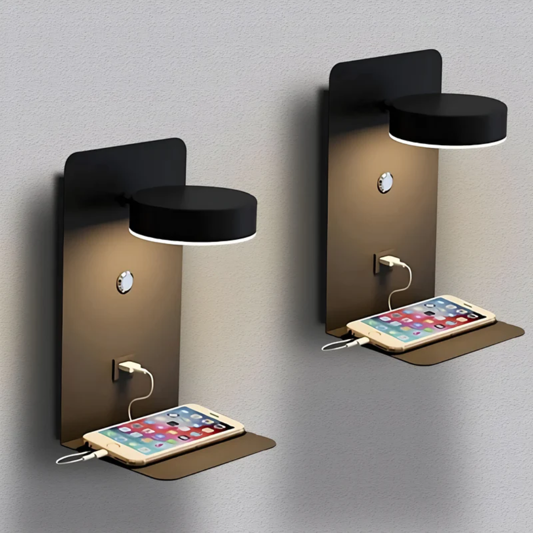 LUMINOX – Modern LED Wall Lamp with USB Charging