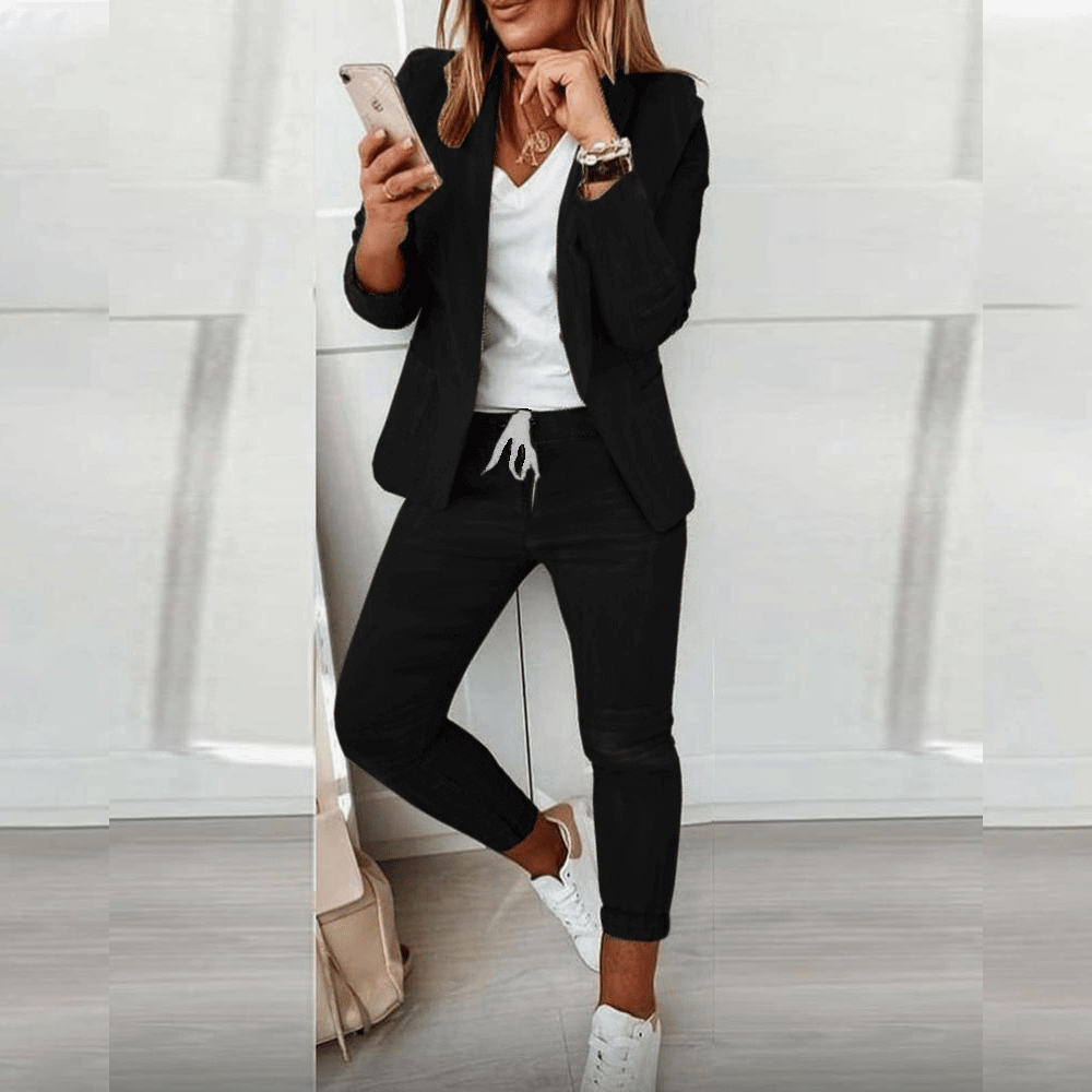 Elegant Blazer and Trousers Set for Women