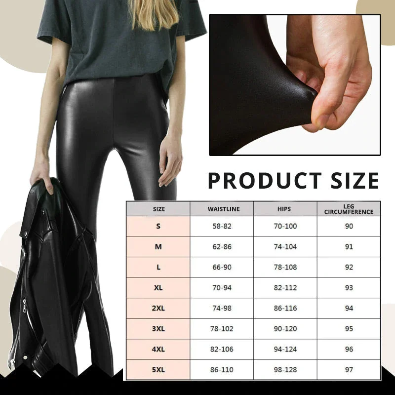 Stylish High-Waisted Leather Leggings