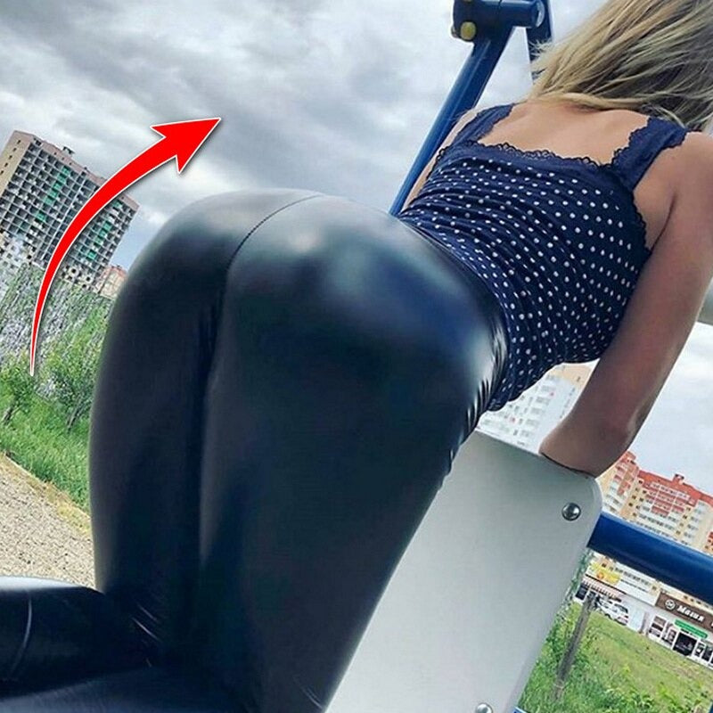 Stylish High-Waisted Leather Leggings