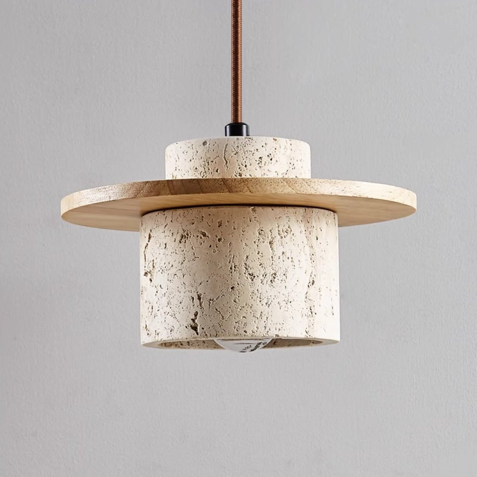 LUMINAIRE – Elegant Travertine Pendant Lamp