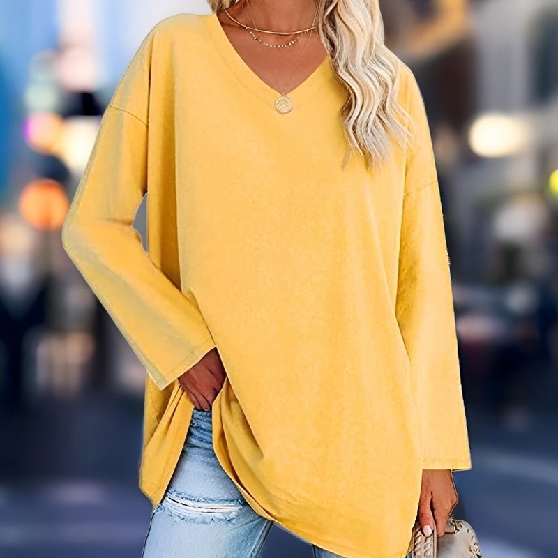 Chic V-Neck Long Sleeve Shirt for Women