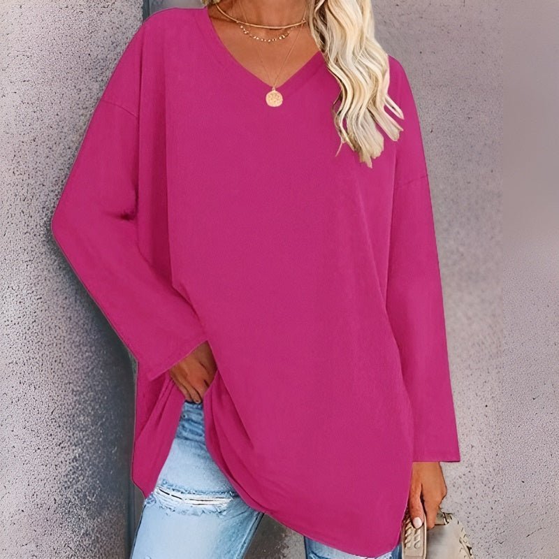 Chic V-Neck Long Sleeve Shirt for Women