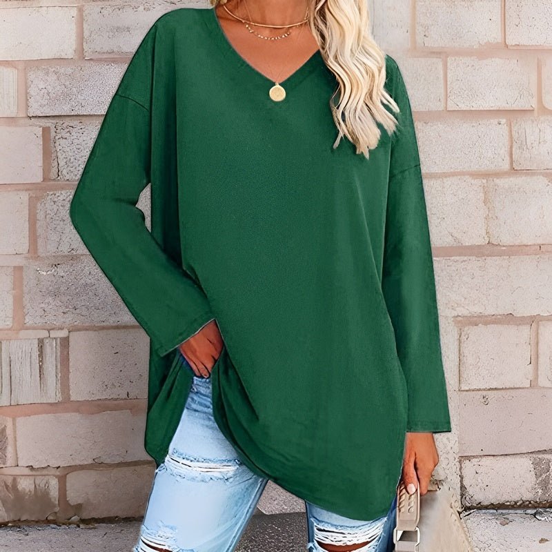 Chic V-Neck Long Sleeve Shirt for Women