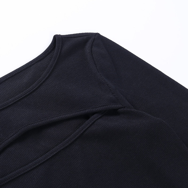 Chic Long-Sleeved Cotton-Blend Top