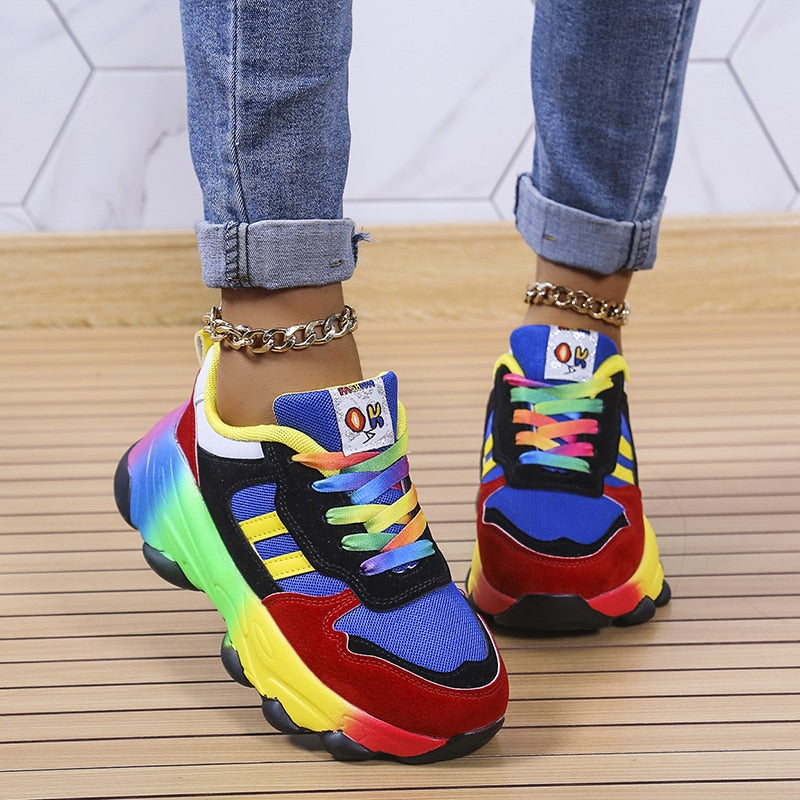 Vibrant Rainbow Sneakers for Ultimate Comfort
