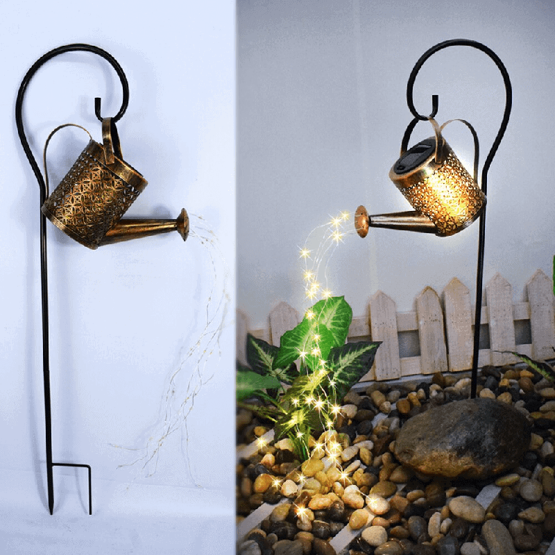 Enchanting Solar-Powered Watering Can Light
