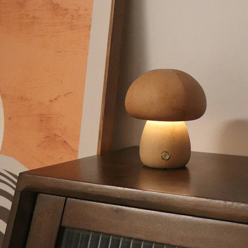 LUMISHROOM – Enchanting Wooden Mushroom Night Light