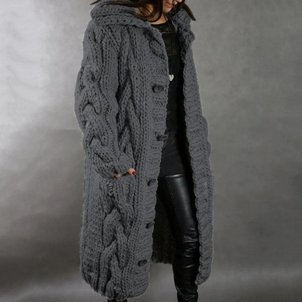 Stylish Cozy Knit Winter Coat for Women