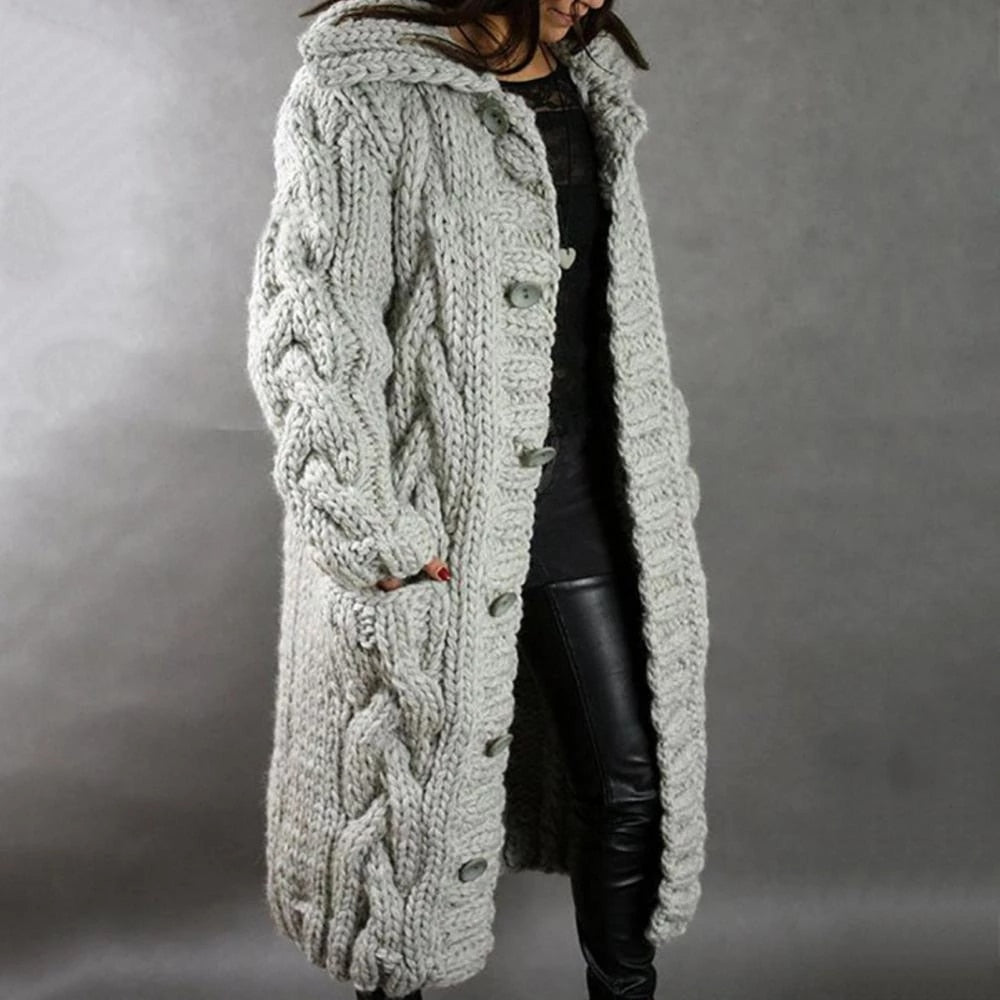 Stylish Cozy Knit Winter Coat for Women