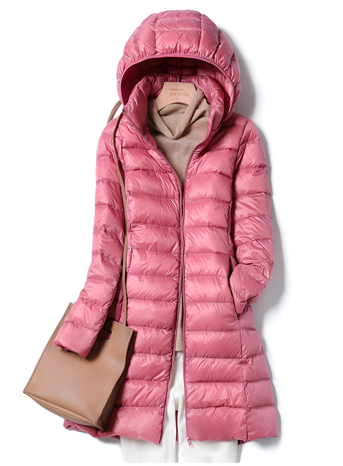 Lightweight Long Down Jacket for Women