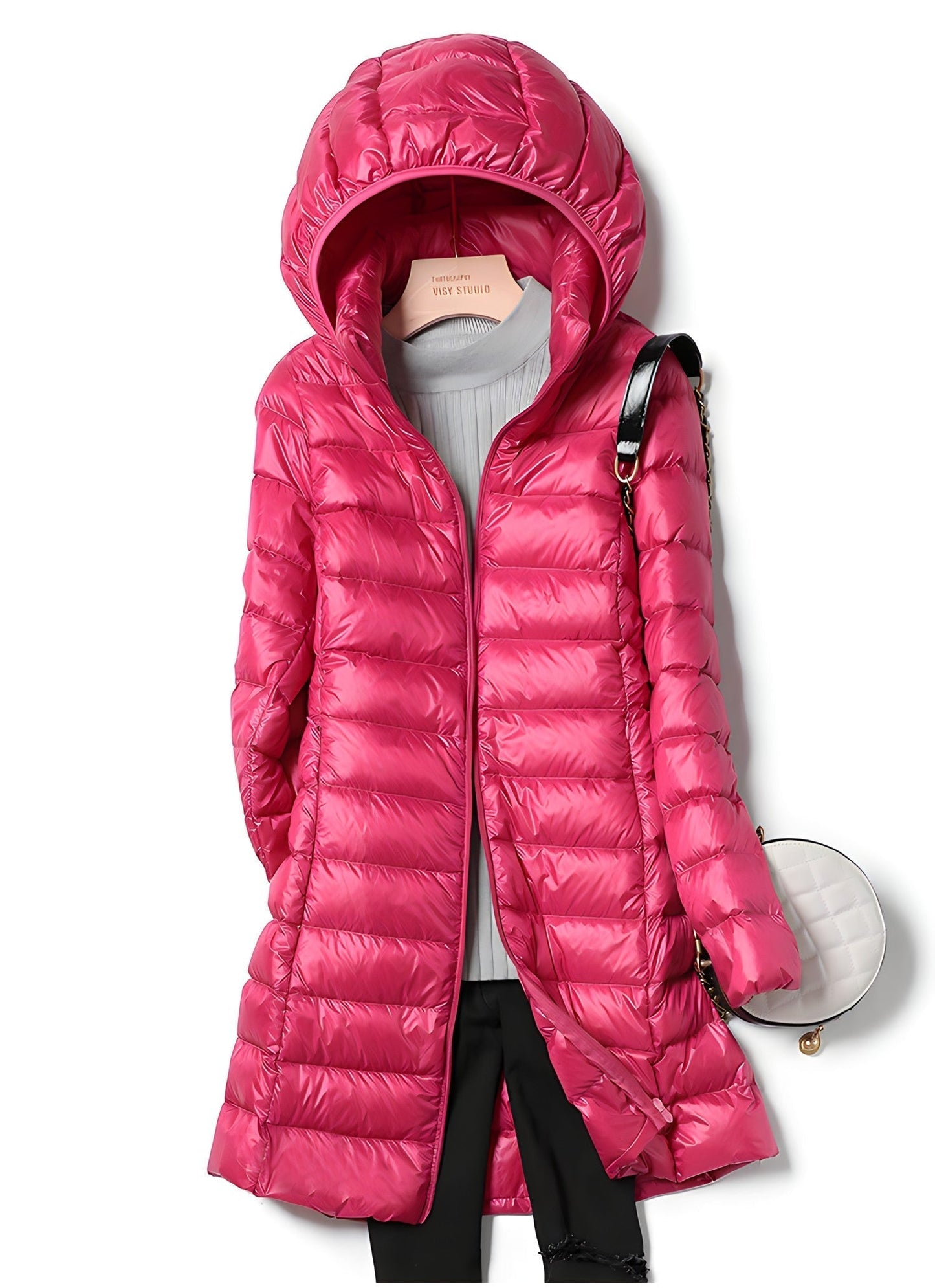 Lightweight Long Down Jacket for Women