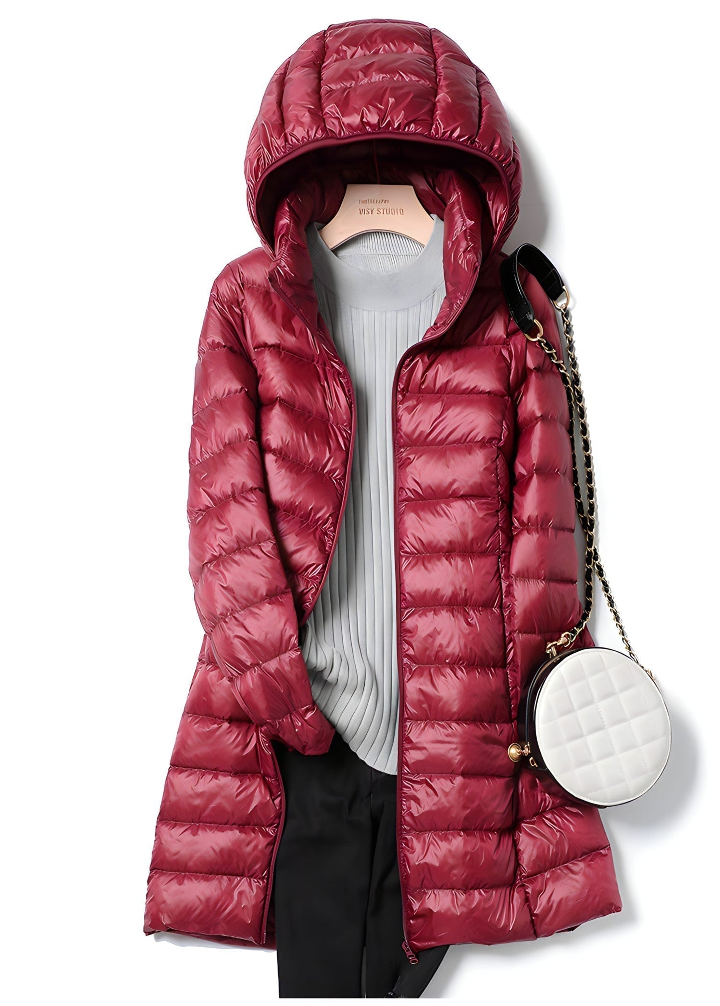 Lightweight Long Down Jacket for Women