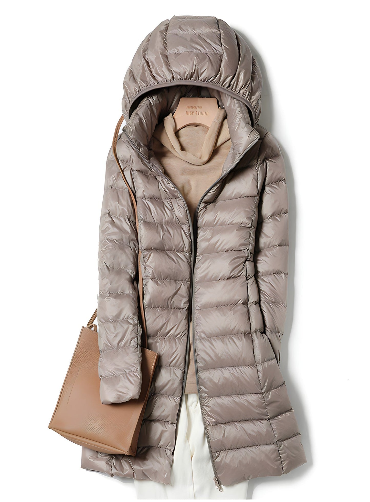 Lightweight Long Down Jacket for Women