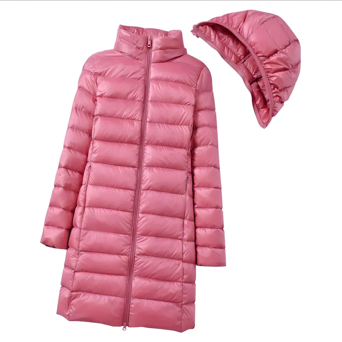 Lightweight Long Down Jacket for Women