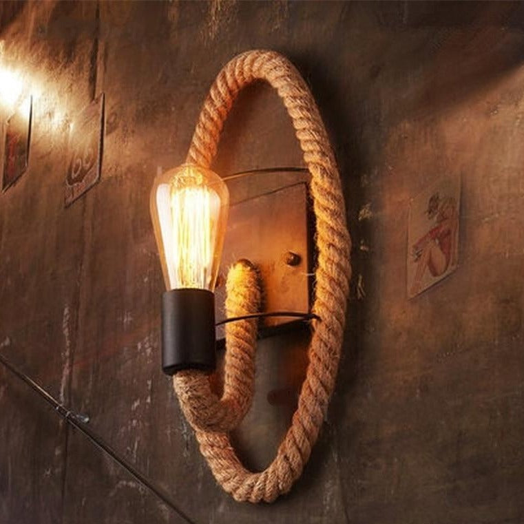 ROPELUXE – Vintage Wall Light with Rustic Charm