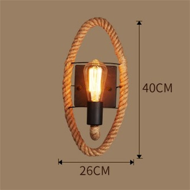 ROPELUXE – Vintage Wall Light with Rustic Charm
