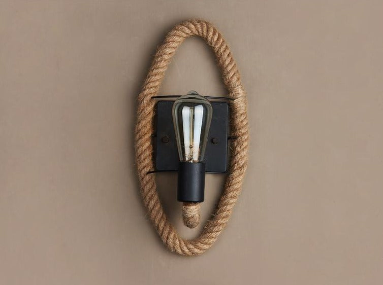 ROPELUXE – Vintage Wall Light with Rustic Charm
