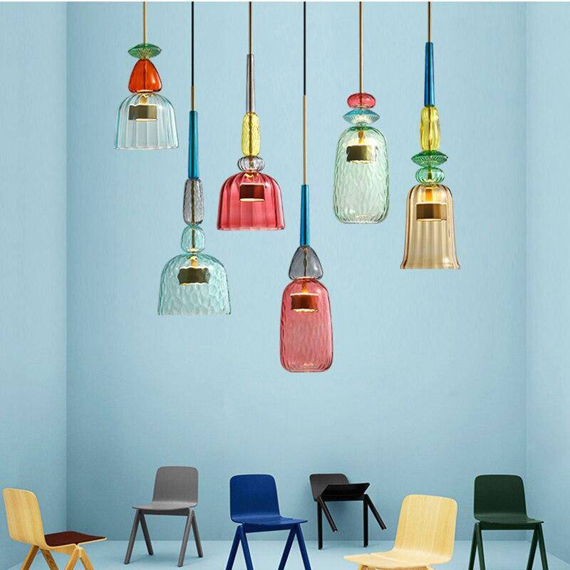 LUMINAIRE – Elegant Colored Glass Pendant Light