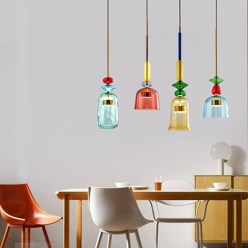 LUMINAIRE – Elegant Colored Glass Pendant Light