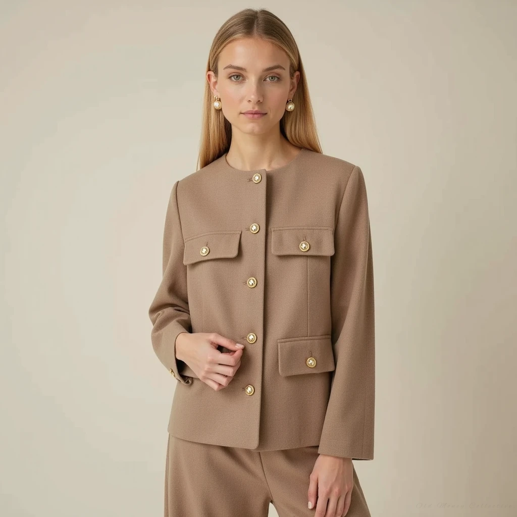 Elegant Women's Cropped Blazer for Winter