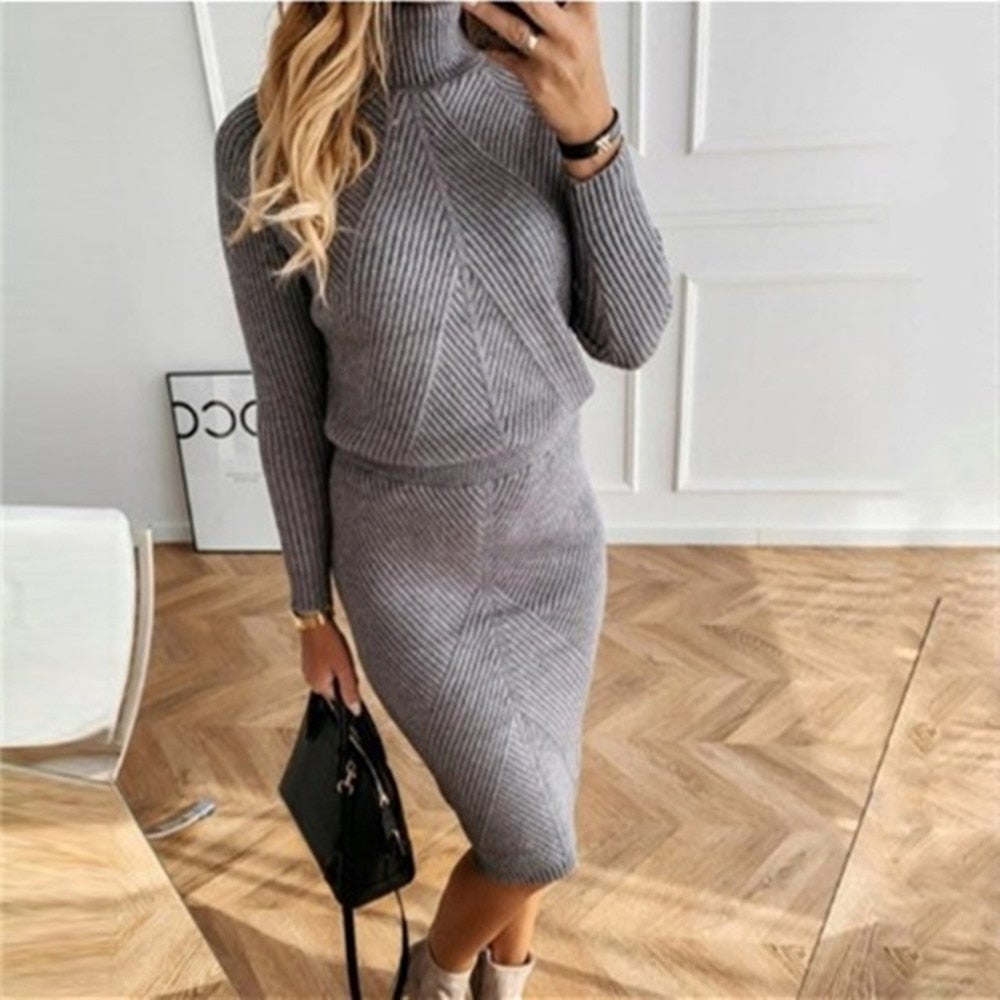 Cozy Knitted Dress for Winter Elegance