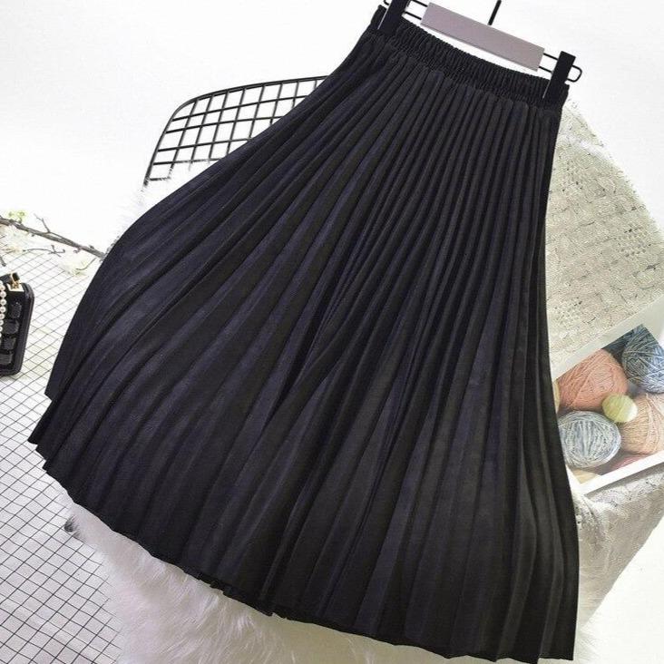 Versatile Mid-Length Pleated Skirt Collection