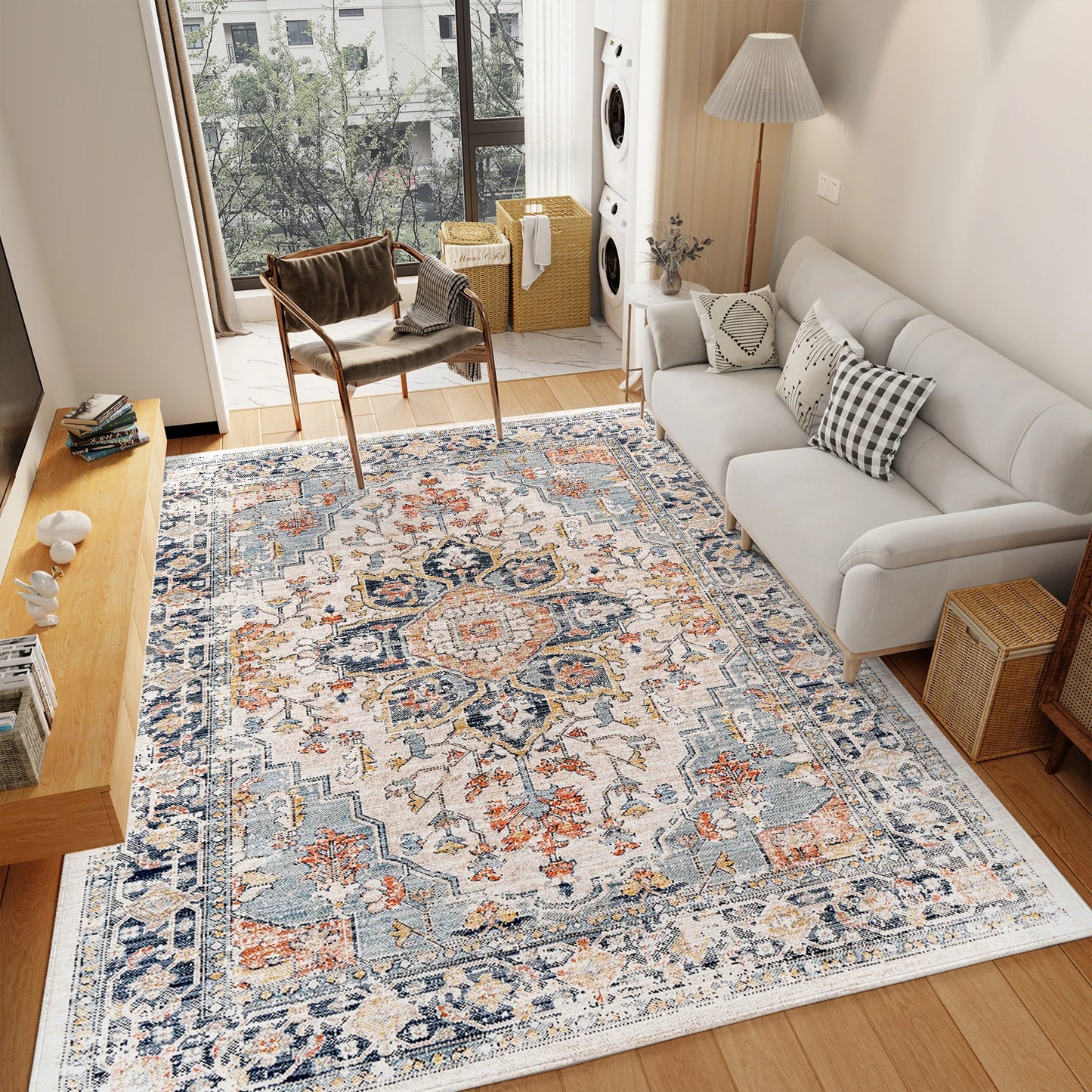 Vintage Washable Area Boho Rug