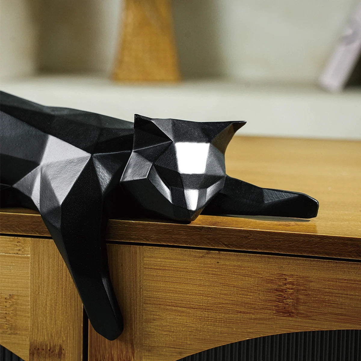 Luna Geometric Cat Sculpture