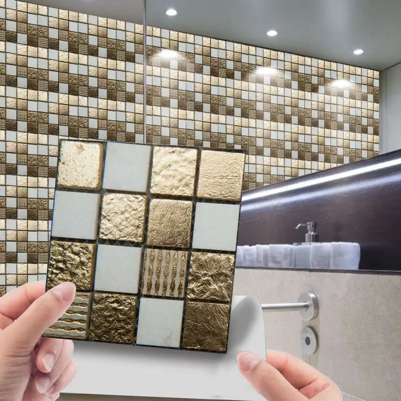 Mosaic 3D Self-Adhesive Wall Tiles – Pack of 10