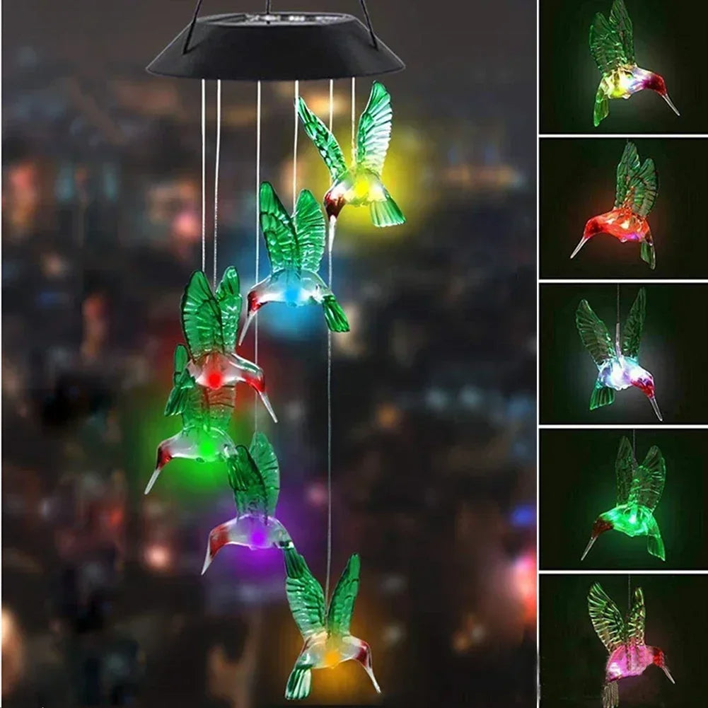 Color-Changing Hummingbird Wind Chime