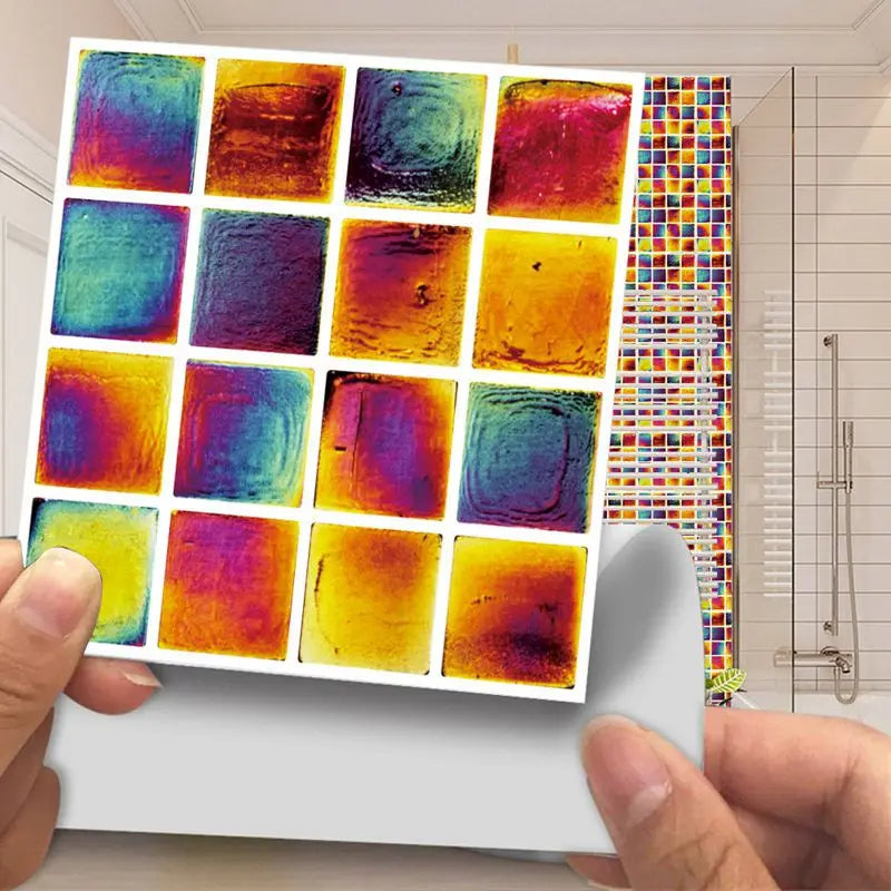 Mosaic 3D Self-Adhesive Wall Tiles – Pack of 10