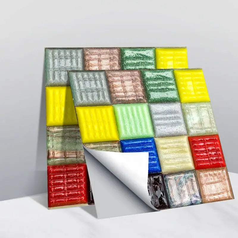 Mosaic 3D Self-Adhesive Wall Tiles – Pack of 10