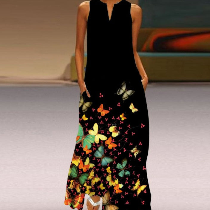 Stylish Turquoise Sleeveless Dress for Women