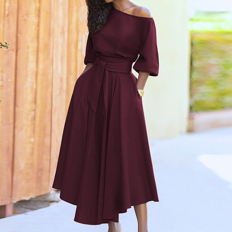 Stylish A-Line Dress with Ties