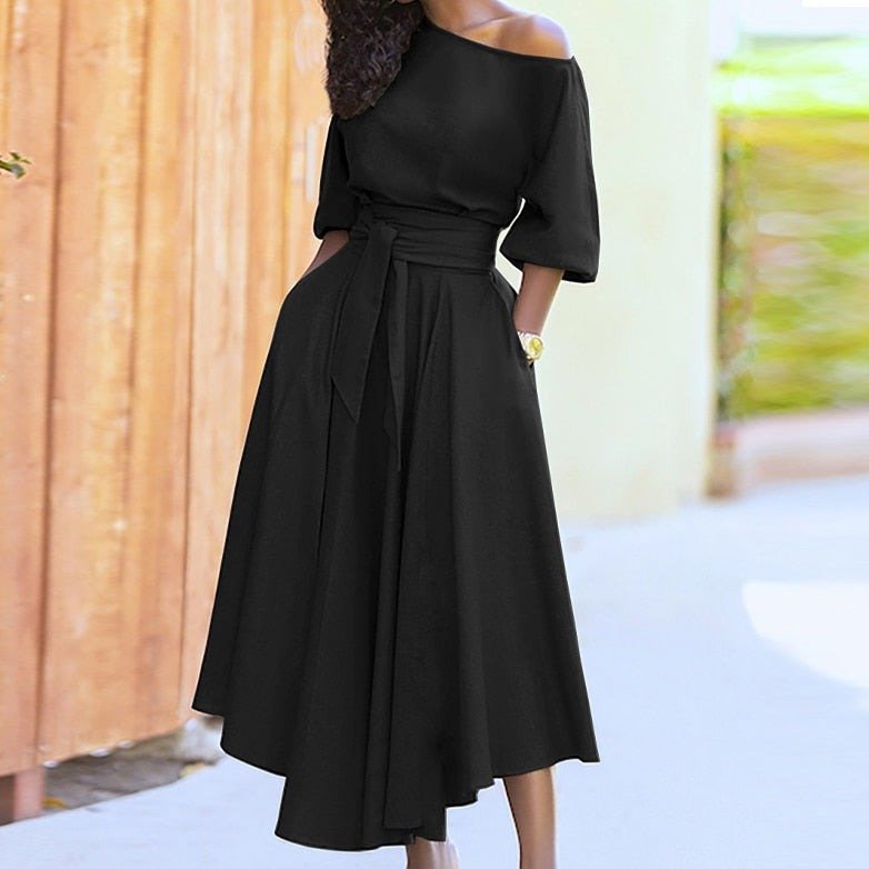Stylish A-Line Dress with Ties