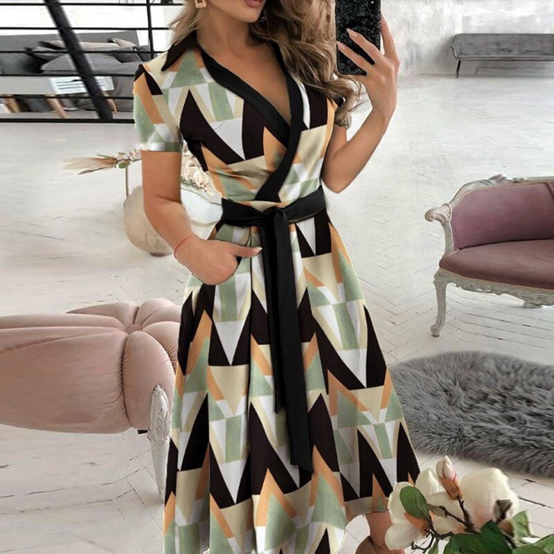 Stylish A-Line Dress with Ties