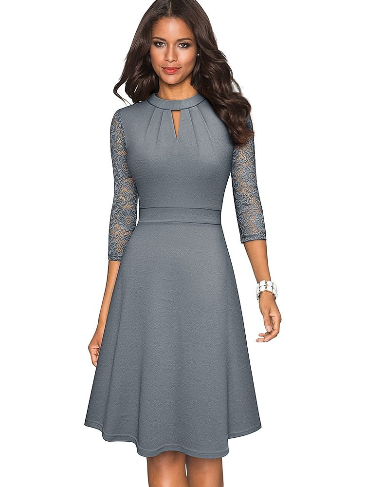 Lace Hollowed Dress for Effortless Elegance