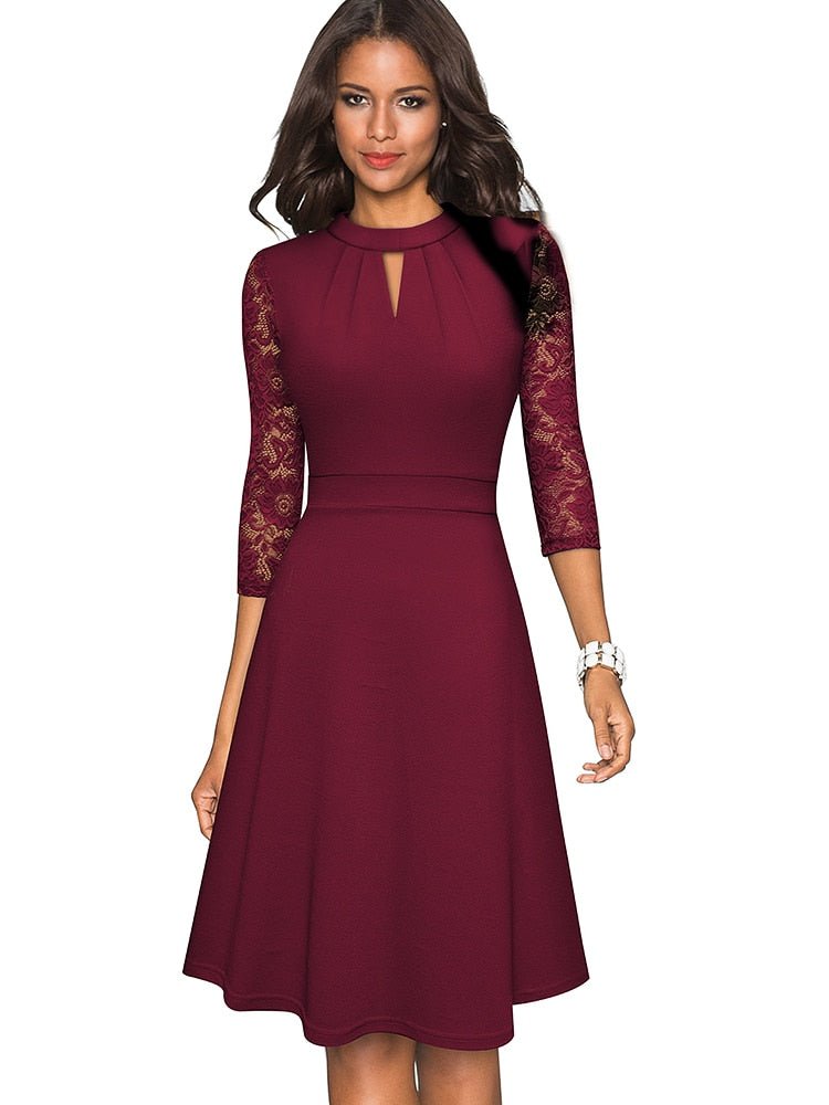 Lace Hollowed Dress for Effortless Elegance