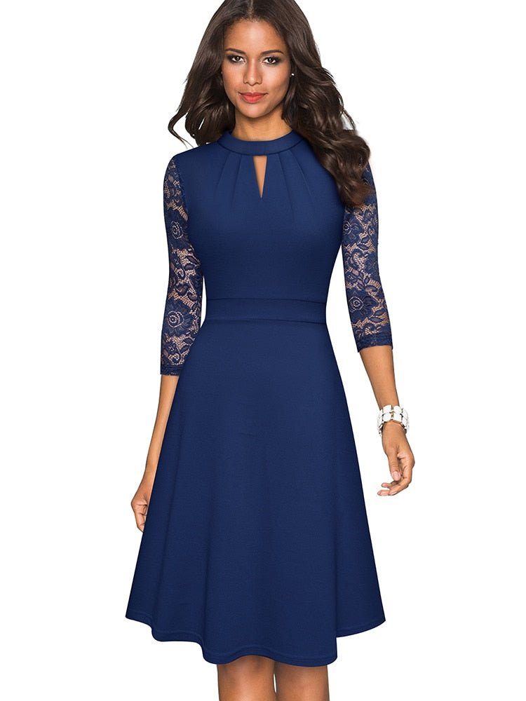 Lace Hollowed Dress for Effortless Elegance