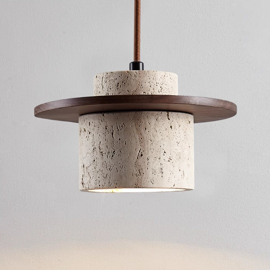 LUMINAIRE – Elegant Travertine Pendant Lamp